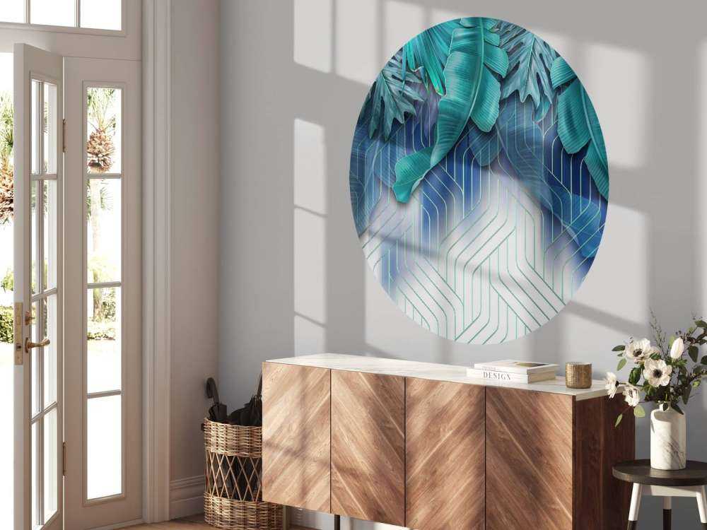 Feuilles vertes et lignes vertes graphiques