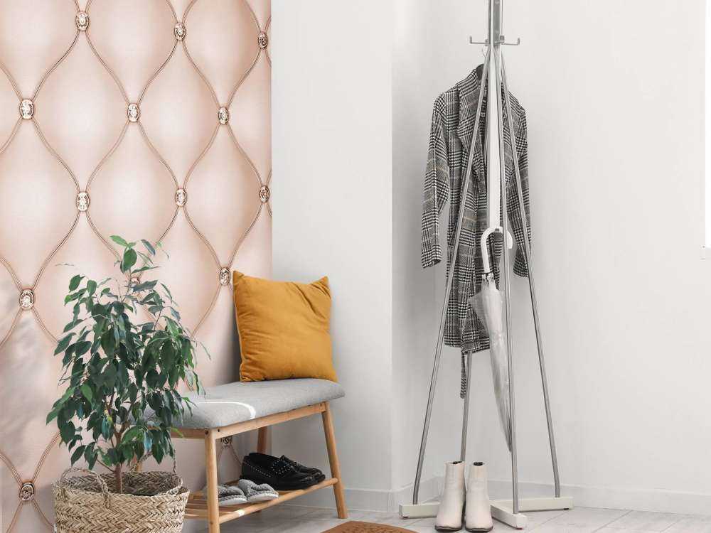 Mur en cuir rose chic