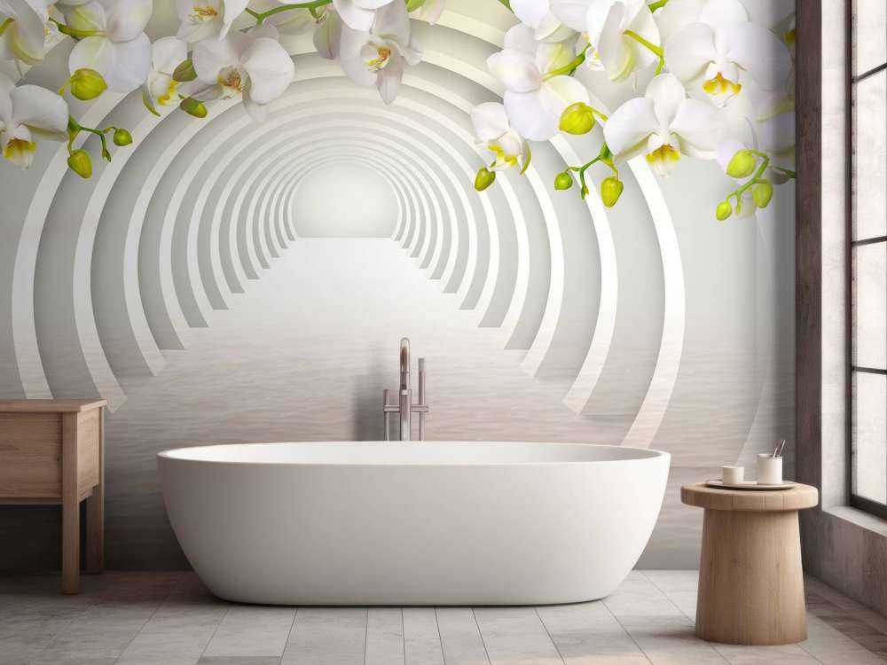 Tunnel avec orchidées