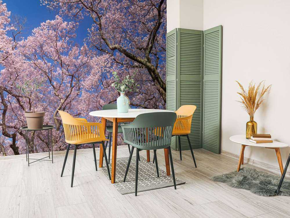 Fleurs avec un ciel bleu