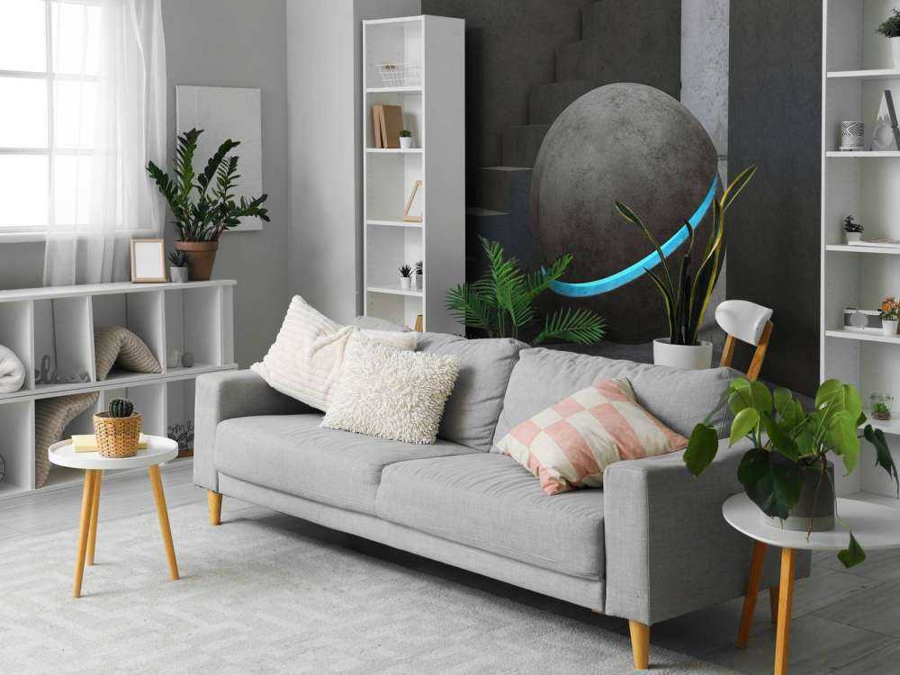 Escalier avec boule flottante 3D