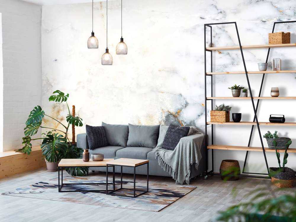 Marbre blanc avec des nuances de gris