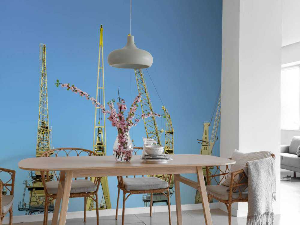 Grues dans le port d'Anvers