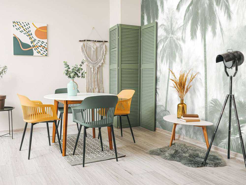 Forêt de Palmiers Brumeuse, vert