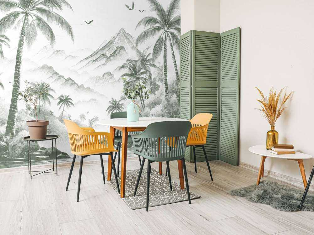 Baie Paisible aux Palmiers, vert