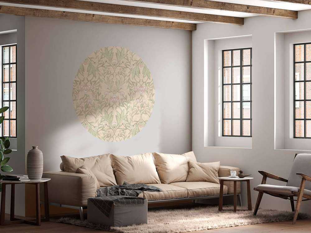 Damas floral Morris - pêche fuzz