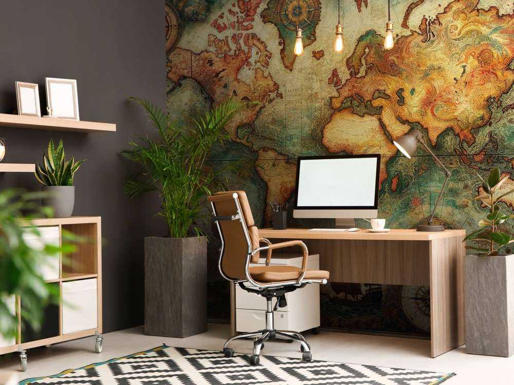 Carte du Monde Historique Vintage