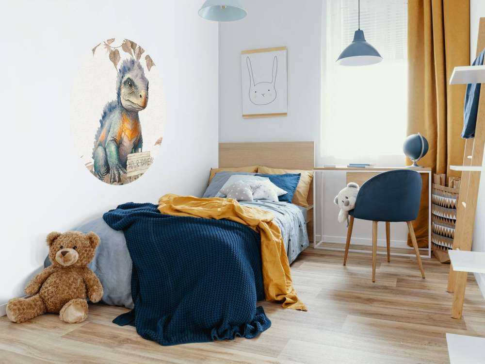 Bébé ankylosaure dans la jungle taupe