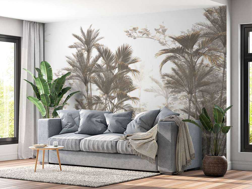 Lumière Solaire à travers les Palmiers