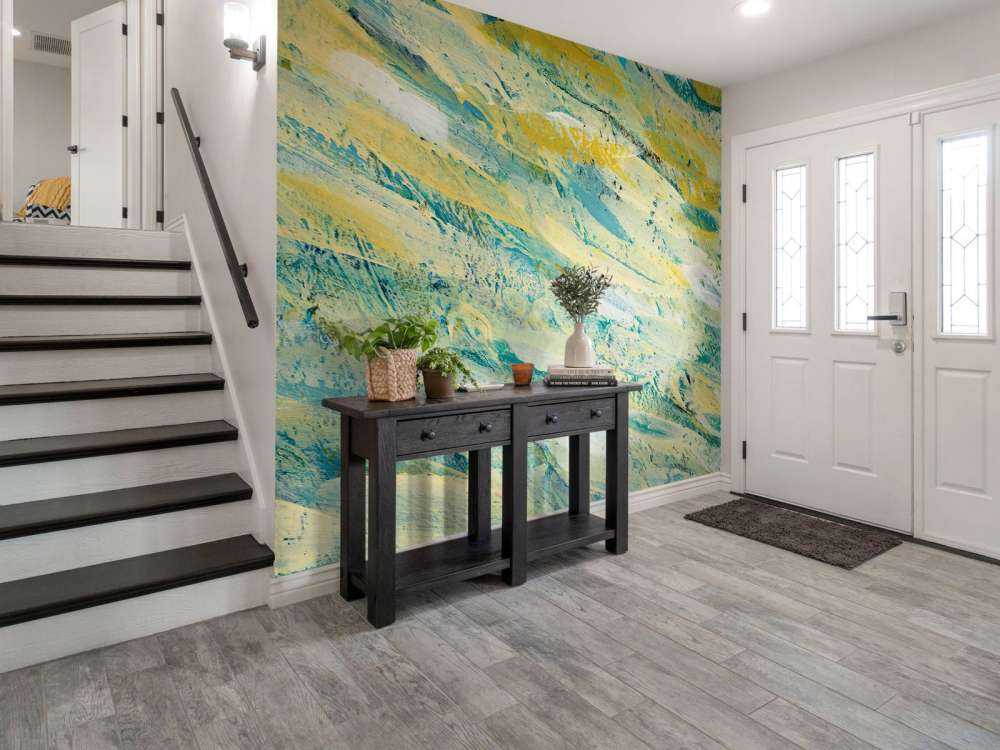 Coups de peinture colorées