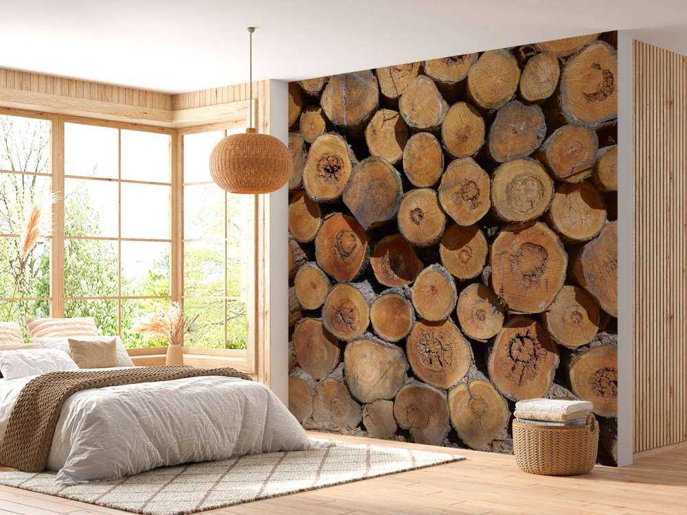 Pile de troncs d'arbres