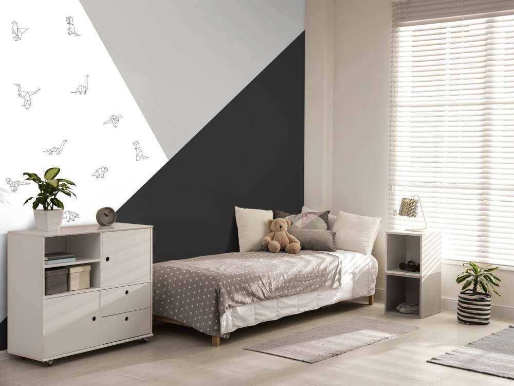 Triangles noirs et blancs avec des dinosaures