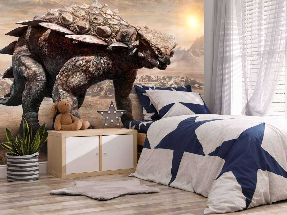 Dinosaure dans une zone déserte