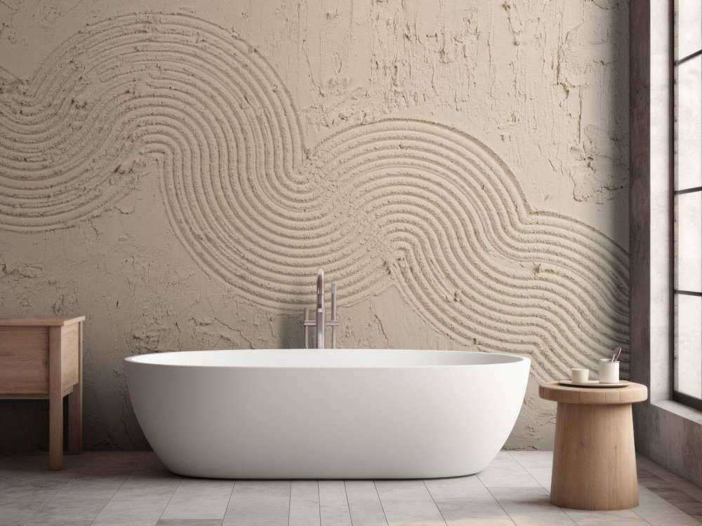 Texture Zen Garden en taupe