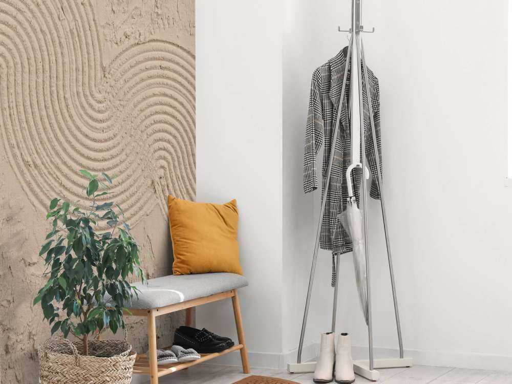 Texture Zen Garden en taupe
