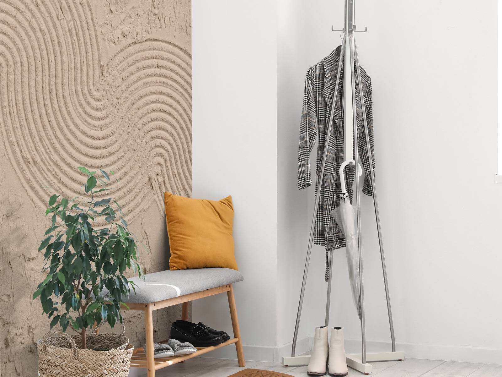 Texture Zen Garden en taupe