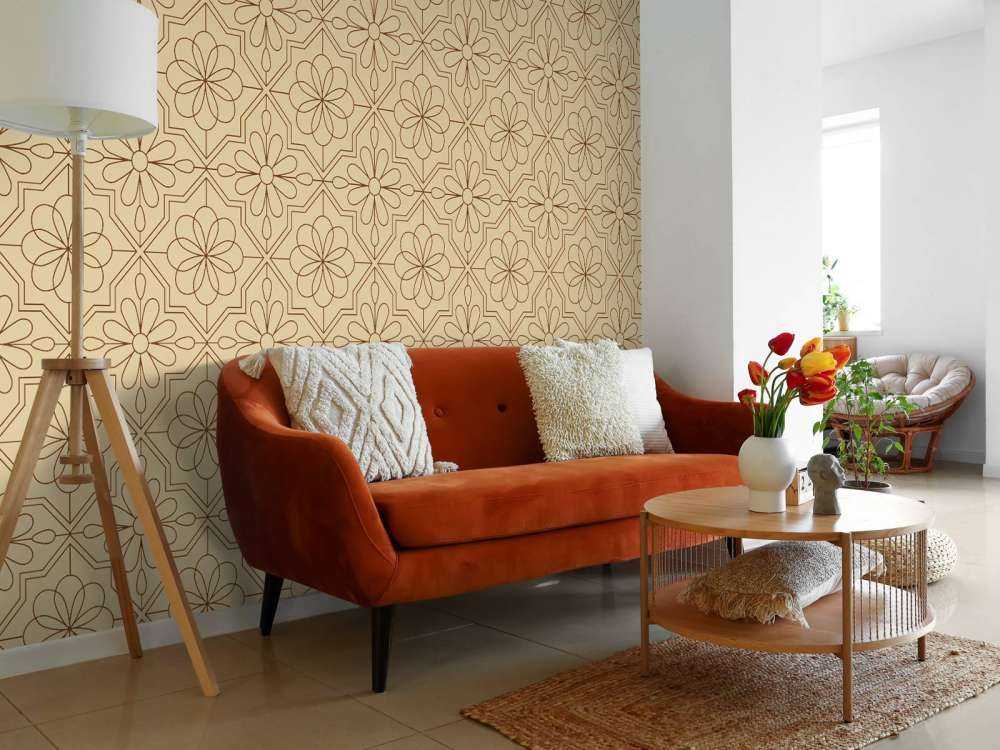 Fleurs dans un style rétro