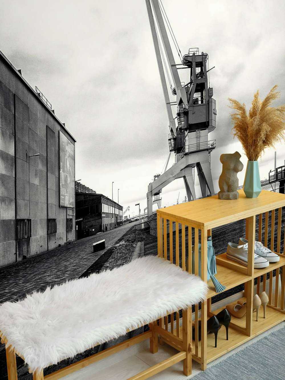 Grue portuaire sur l'ancien site RDM Heijplaat Rotterdam 