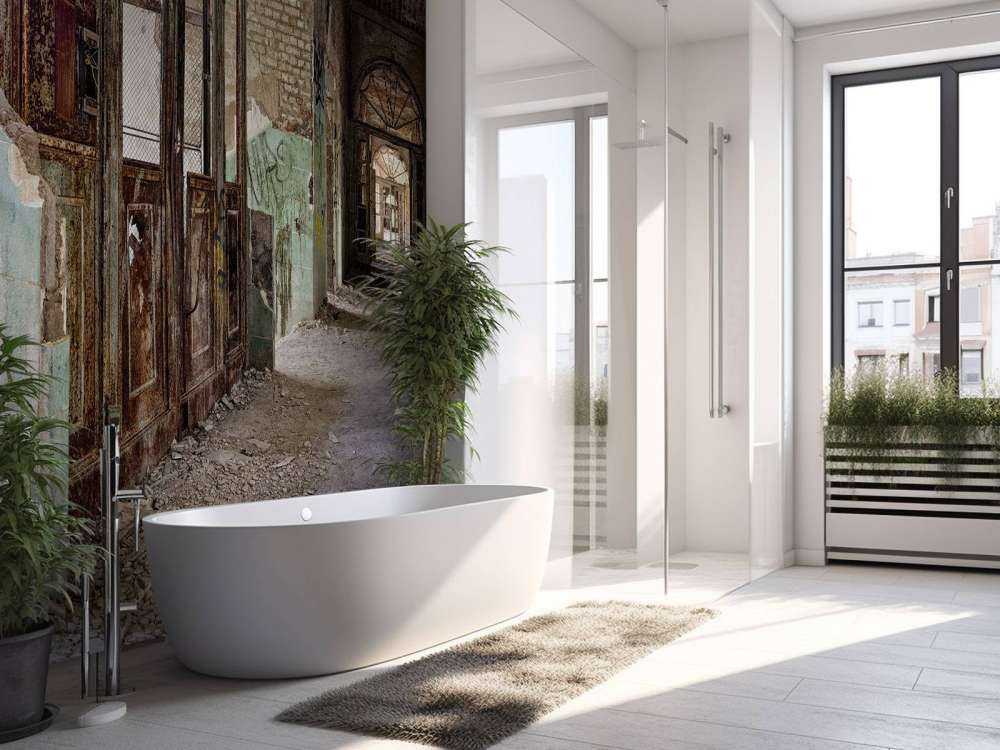 Cage d'escalier dans un bâtiment abandonné