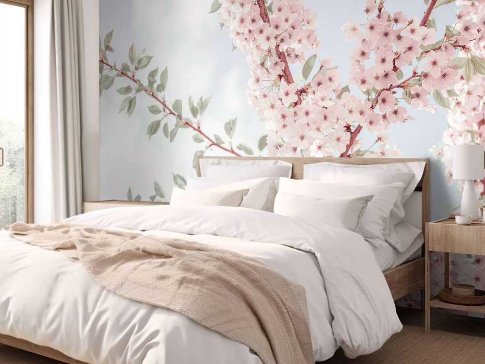 Fleurs épanouies vues d'en bas