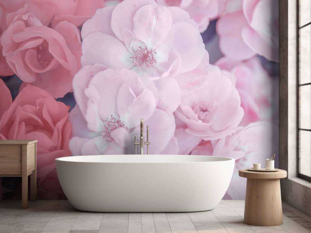 Fleurs roses bordeaux