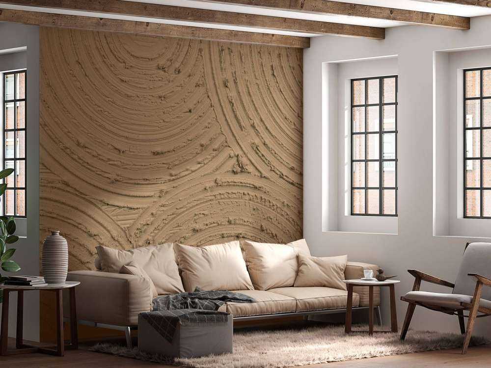 Cercles Zen avec structure en brun doré