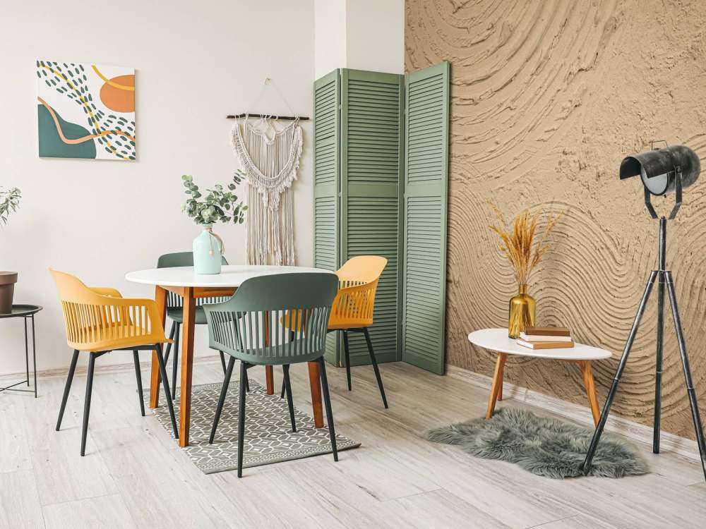 Formes et lignes organiques en brun doré