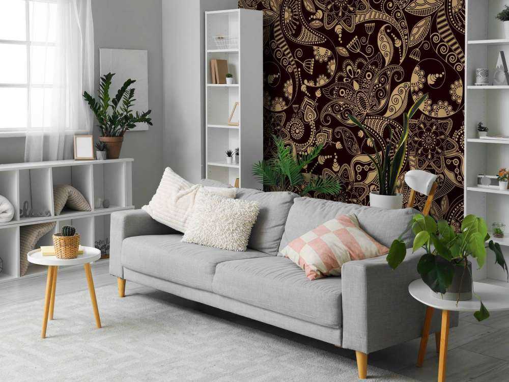 Motifs de fleurs dorées