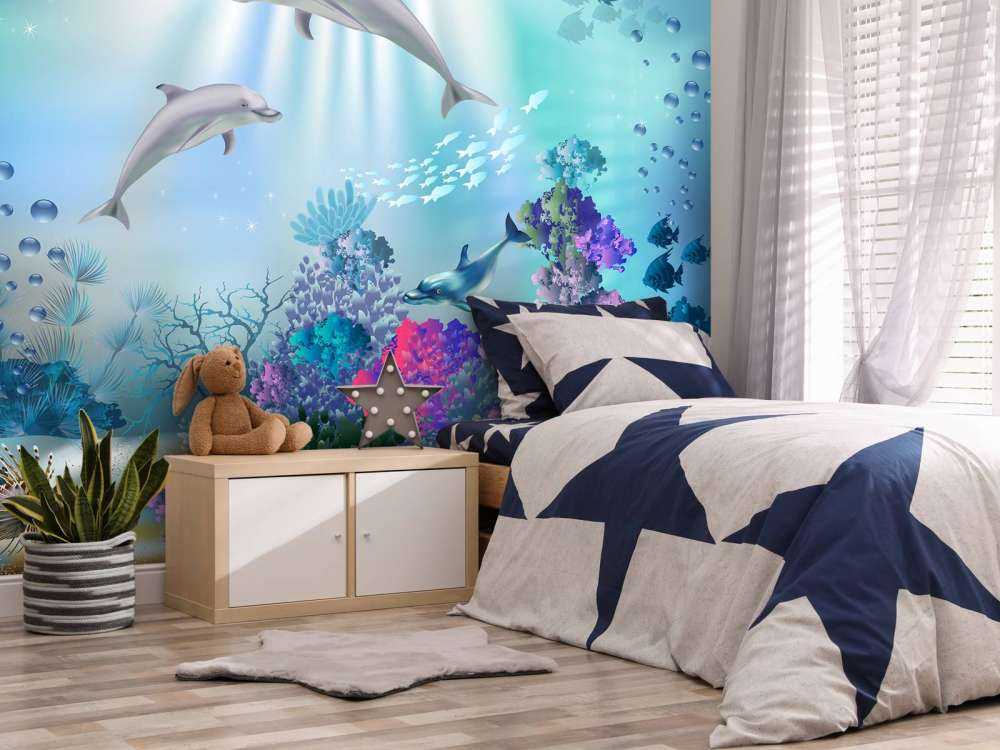 Le monde sous-marin avec les dauphins