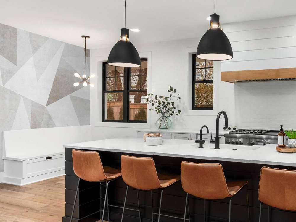 Jeu de lumière géométrique aspect béton