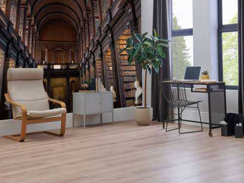 Salle de livres classiques avec des arcs