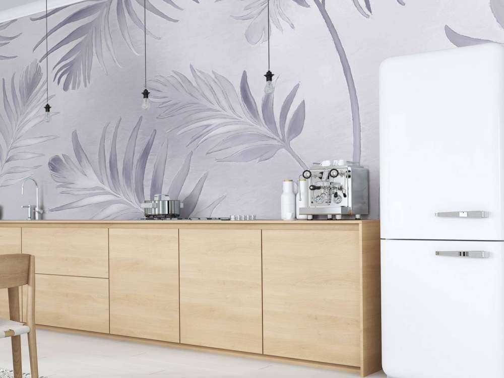 Feuilles dorées sur un bleu pâle foncé