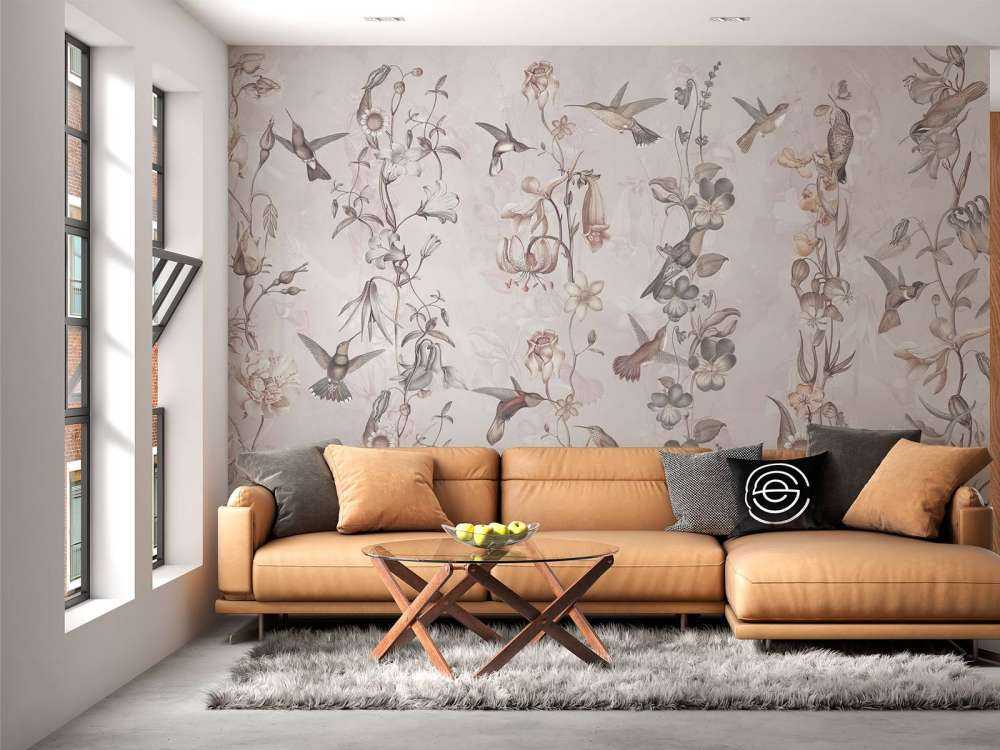 Fleurs de pré et de jardin jaune clair