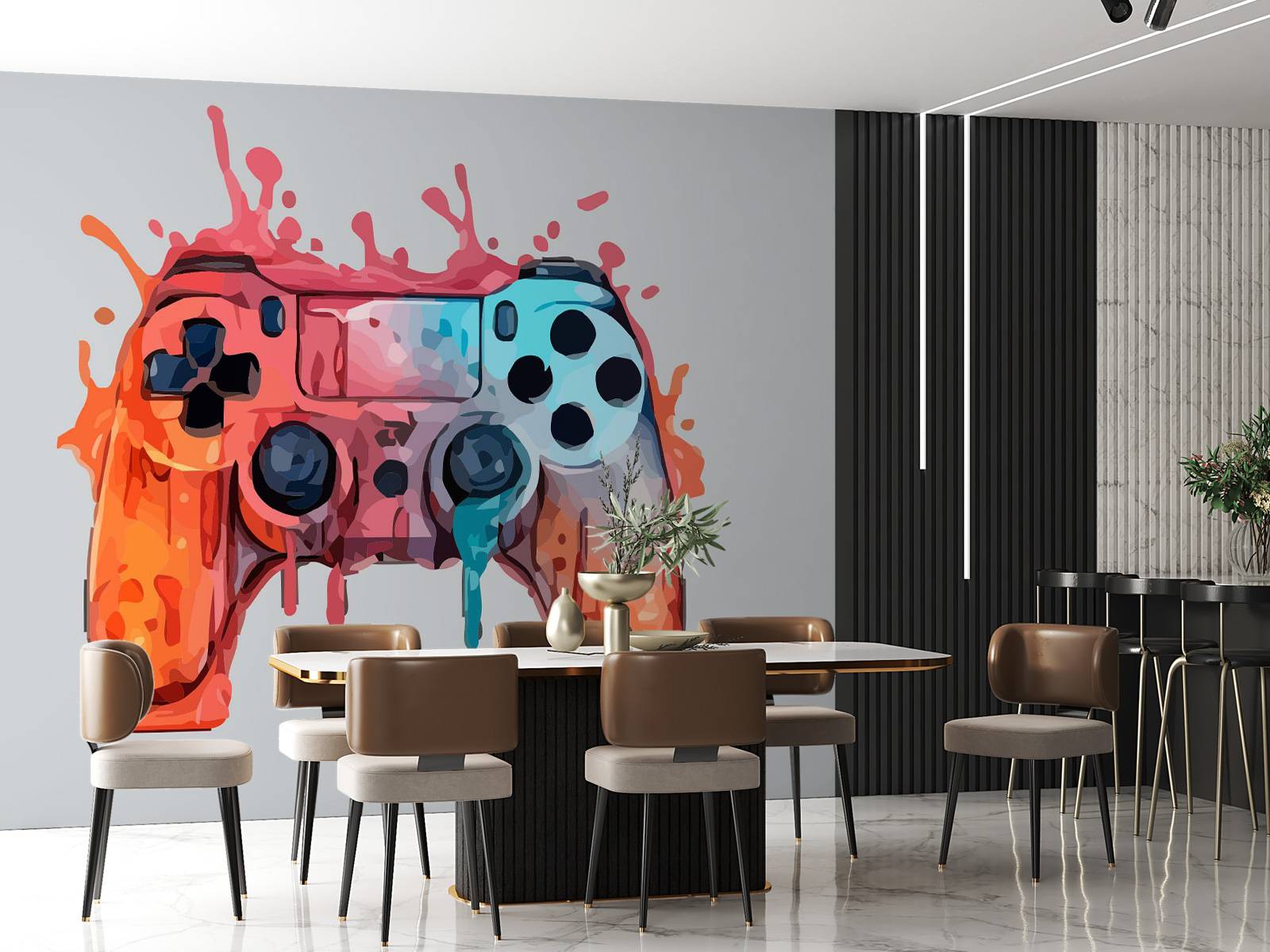Aquarelle Gamer Éclaboussure