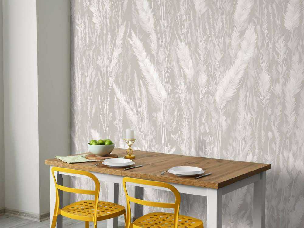 Mur de graminées - gris