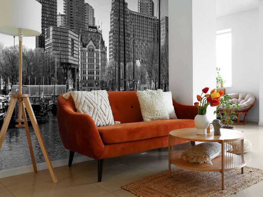 Vieux Port et Maison Blanche en Monochrome