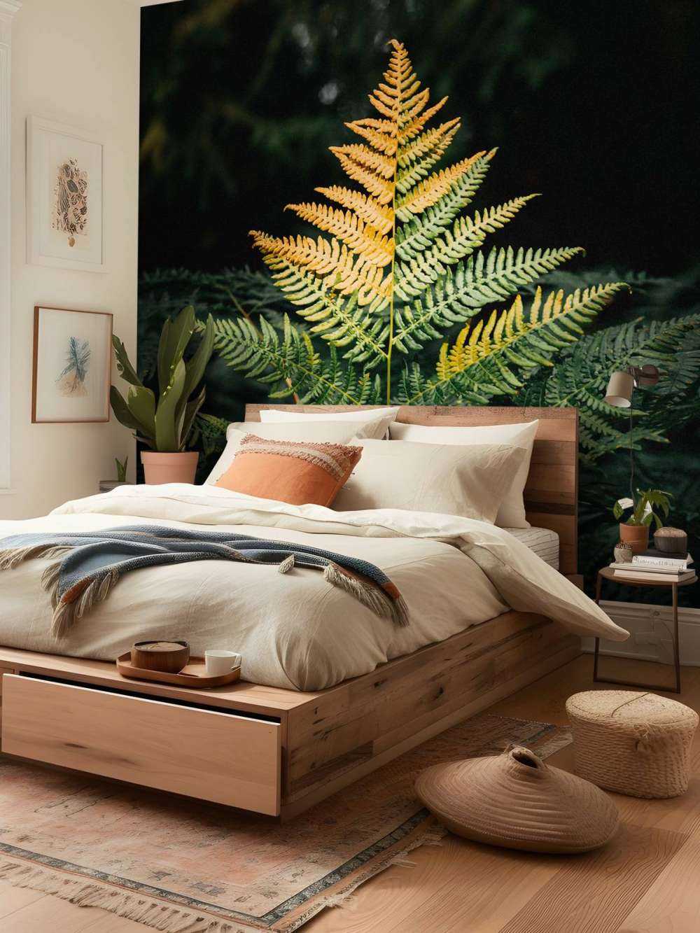 Fougère dorée dans l'ombre