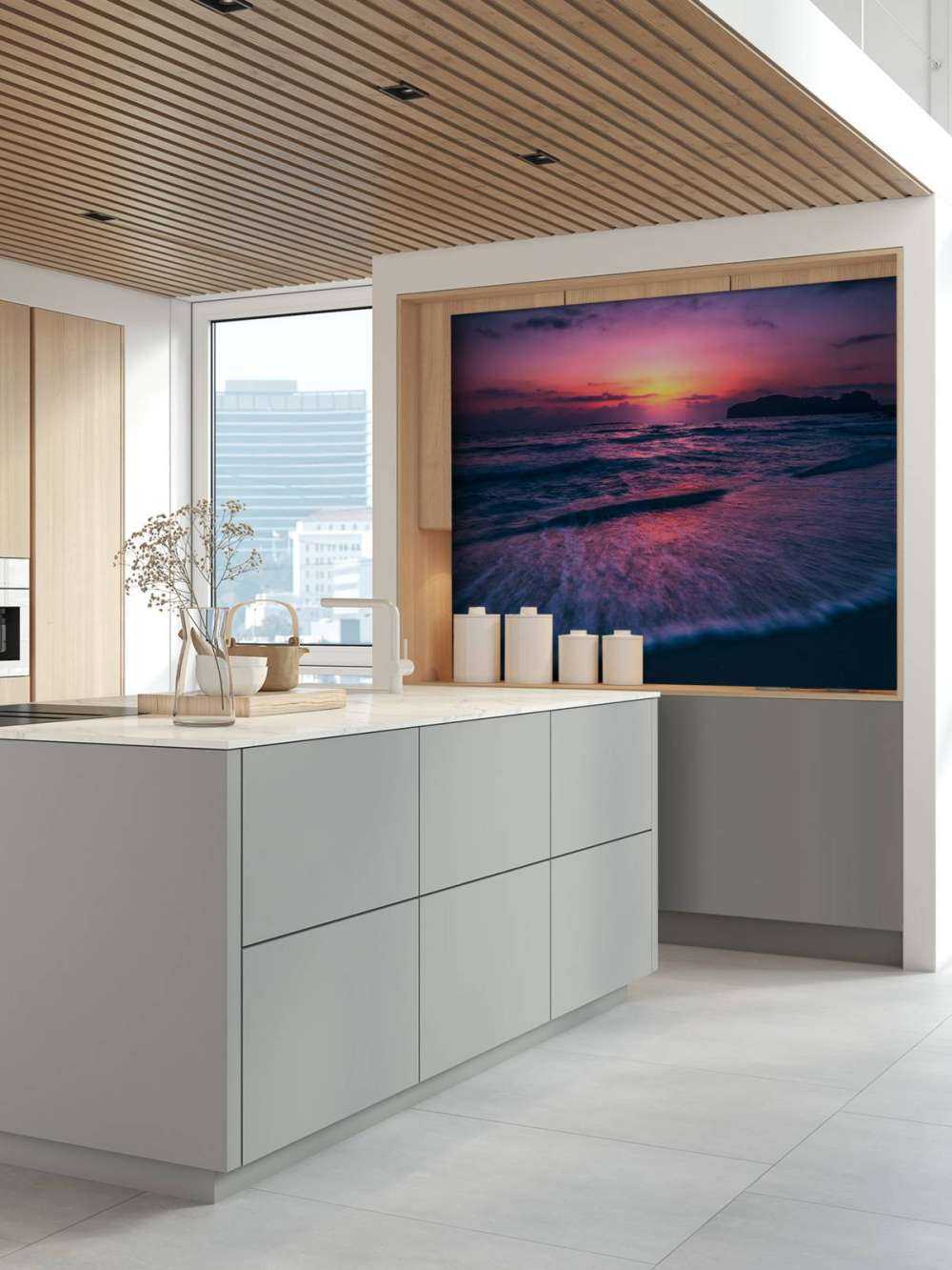 Lueur du soir sur la côte violette