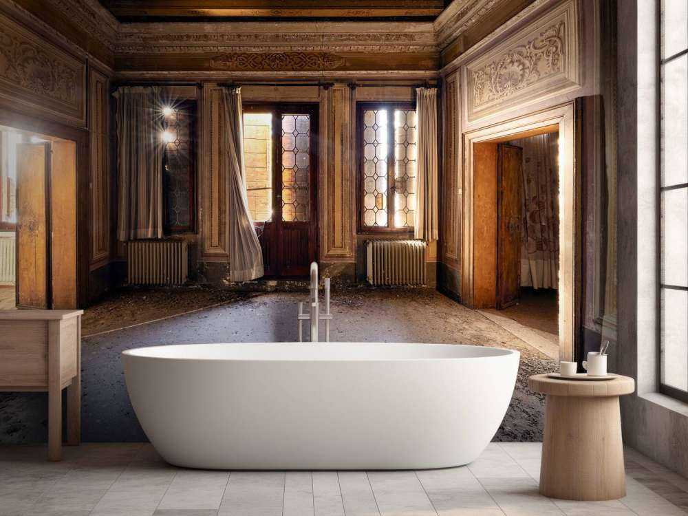 Palais en ruines abandonné