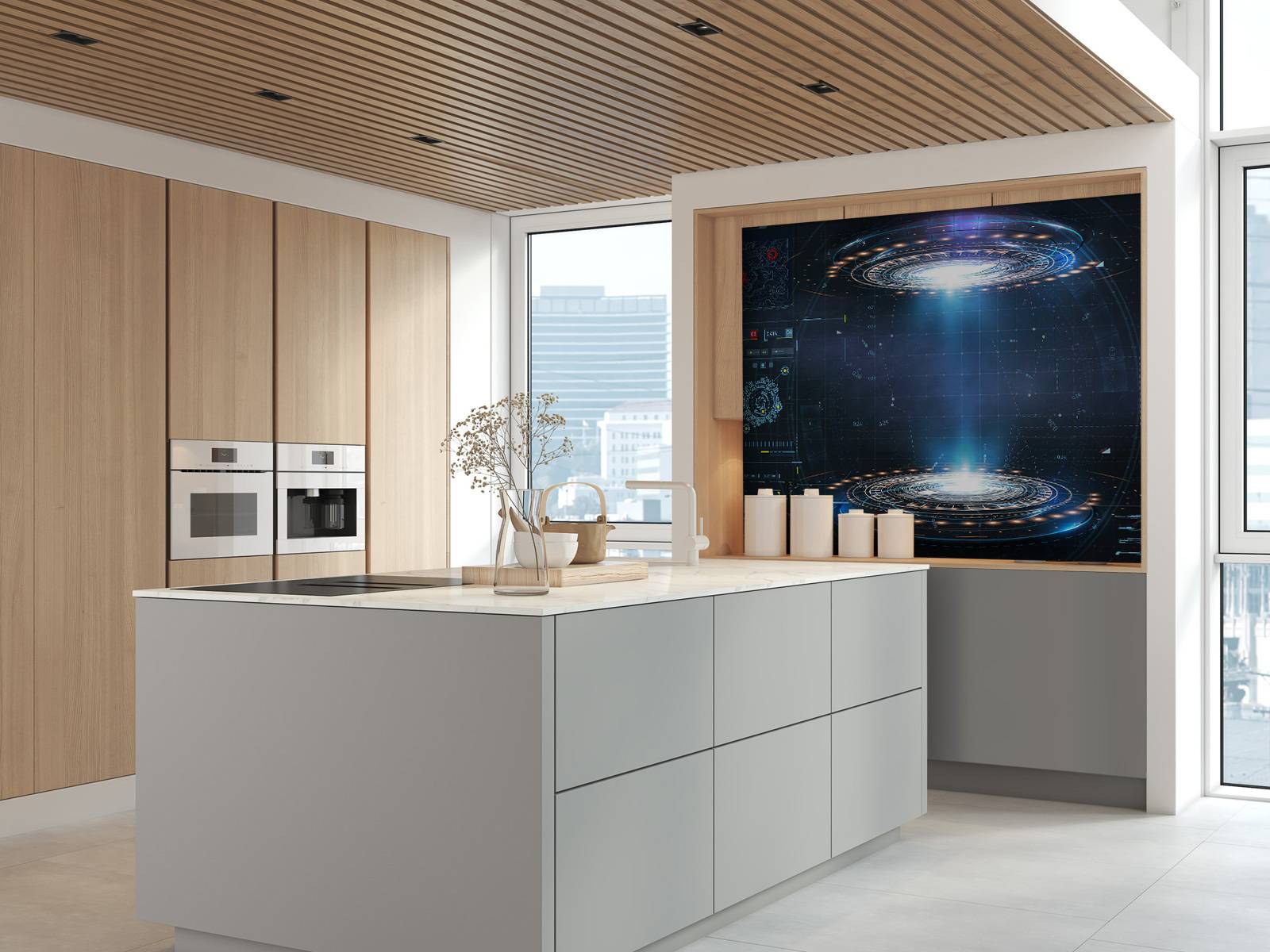 Tableau de bord futuriste