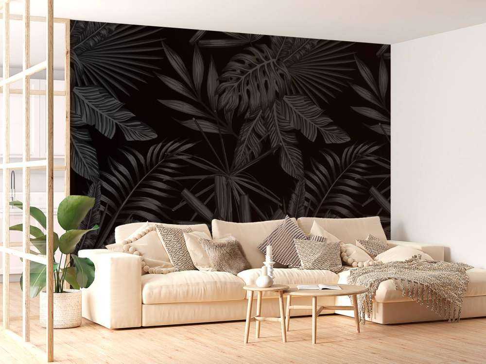 Feuilles noires tropicales