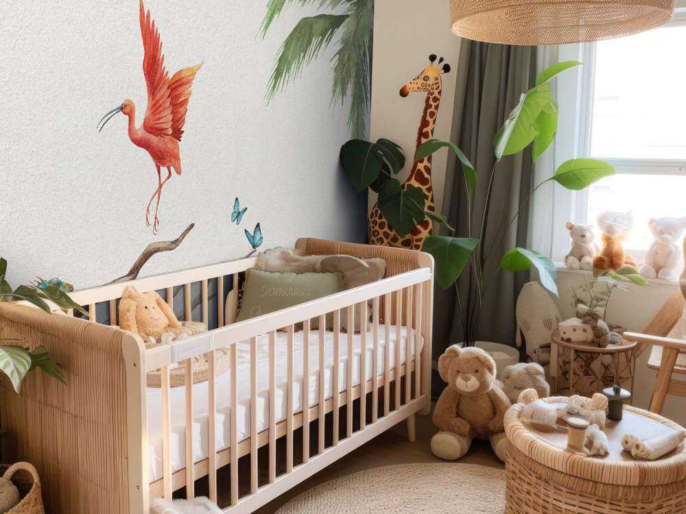 Branche avec des animaux de la jungle