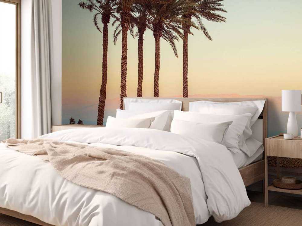 Palmiers au coucher du soleil