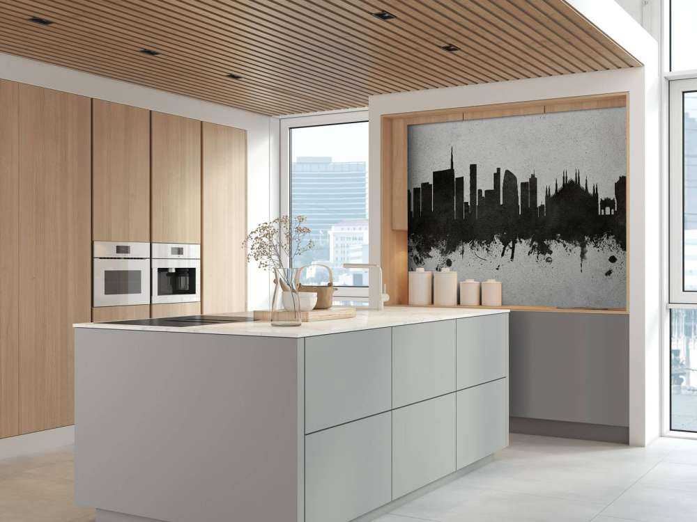 Aquarelle skyline, Milan