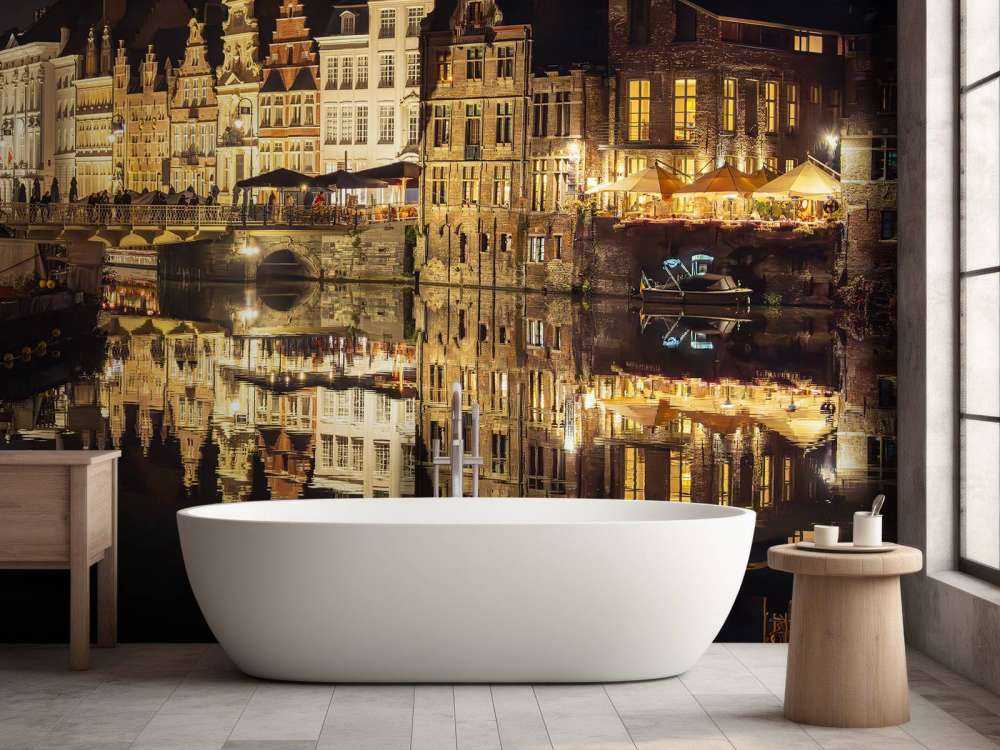 Quai de Korenlei la nuit