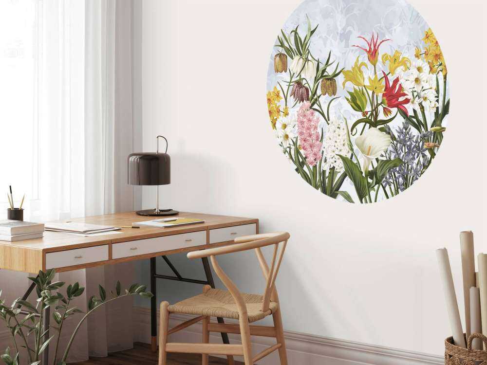 Fleurs de printemps - Ciel bleu nuageux