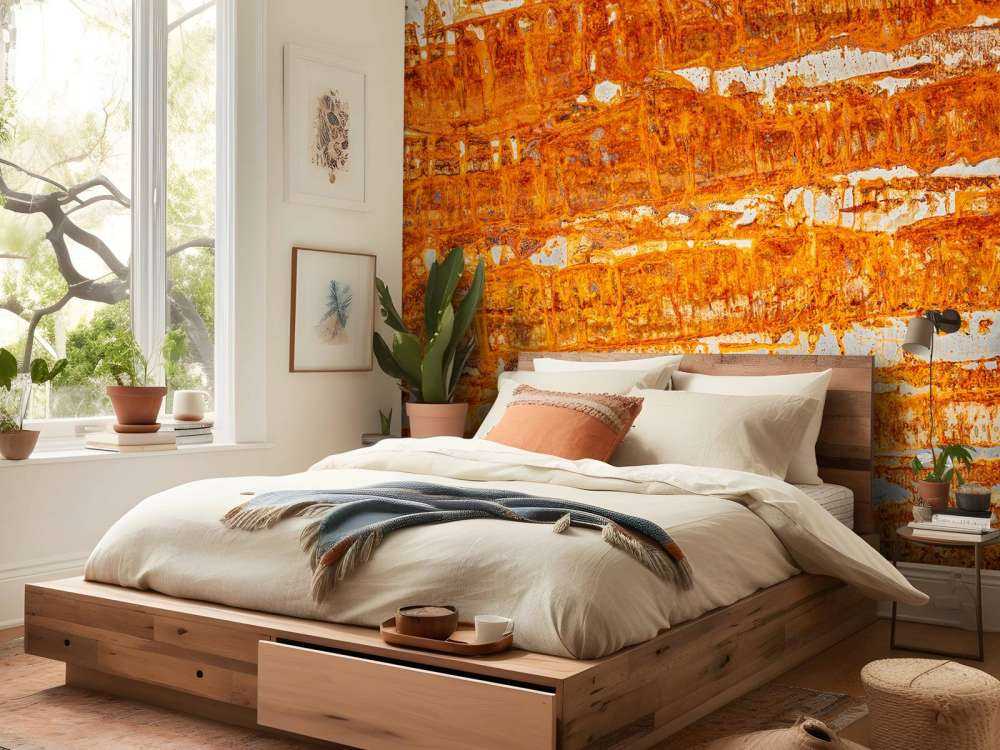 Plaque en métal rouillée