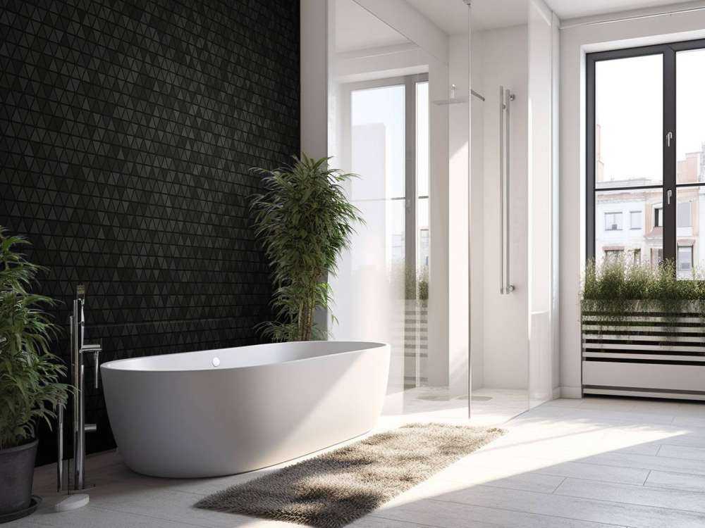 Tuiles triangulaires noires