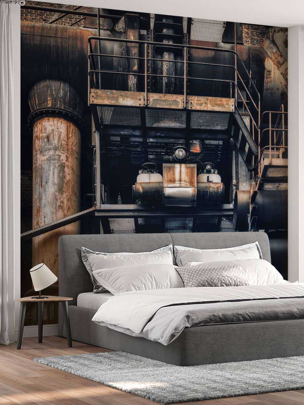 Tuyaux dans une ancienne usine