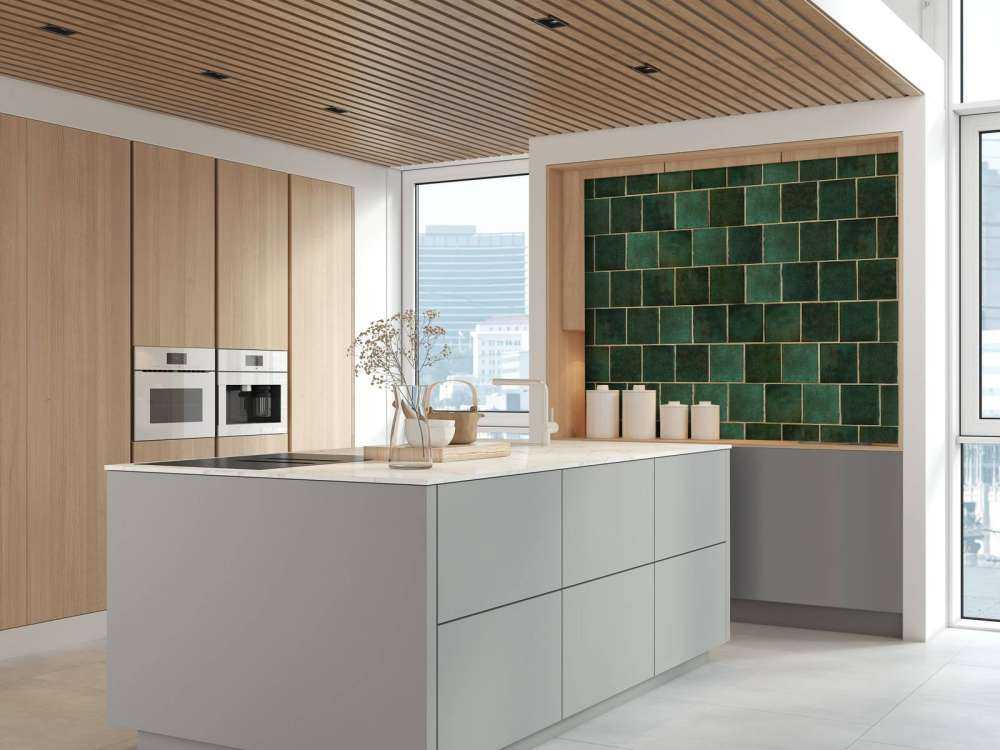 Carreaux en céramique verts